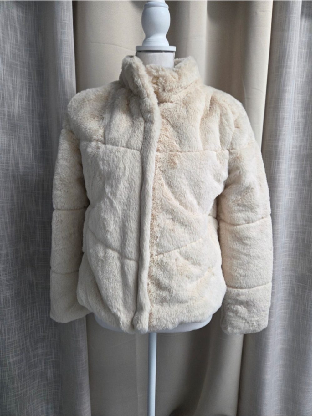 Ambiance Faux-Fur Teddy Jacket Size S Winter Glam Quiet Luxury Cozy Chic